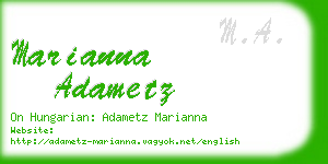 marianna adametz business card